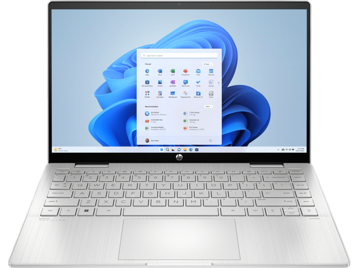 Laptop 2 en 1 HP Pavilion x360 14-ek1013la, Windows 11 Home, Intel Core i3, 8 GB RAM, 512 GB SSD, 14, Pantalla táctil, FHD