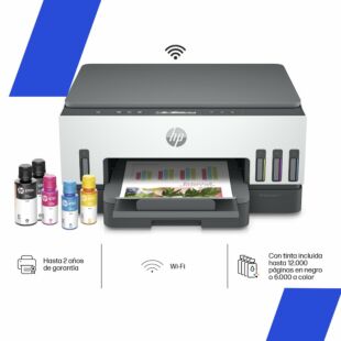 Impresora Multifuncional HP Smart Tank 720, Tinta Continua, Color, Wi-Fi, Smart App, Dúplex (6UU46A) (6UU46A)