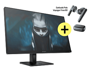 Monitor HP OMEN gaming FHD de 23,8" y 165 Hz + Earbuds HP Poly Voyager Free 60 UC - 780D9AA