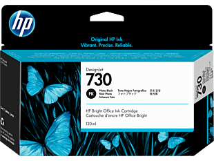 Cartucho de tinta HP DesignJet 730 de 130&nbsp;ml, negro fotogr&aacute;fico (P2V67A)