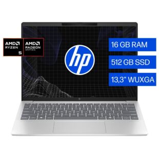 Laptop HP Pavilion Aero 13-bg0002la, Windows 11 Home Single Language, 13.3", AMD Ryzen™ 5, 16GB RAM, 512GB SSD, 2K - 13.3" - Plateado natural (A1UC1LA)