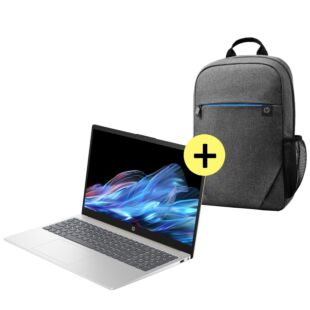 Laptop HP 15-fc0069la + Mochila HP Prelude Inch Backpack de 15.6" - 15.6" - Cubierta dorada cálida, base y marco de teclado en plata natural (HP-A3RV5LA)