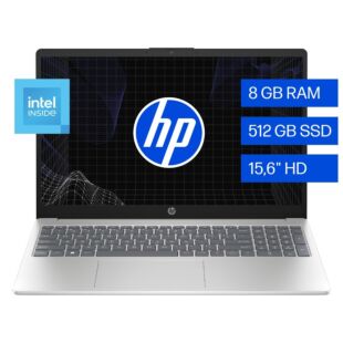 Laptop HP 15-fd0037la, Windows 11 Home Single Language, 15.6", 8GB RAM, 512GB SSD, HD - 15.6" - Plateado natural (A2AE6LA)