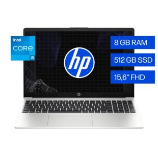 Laptop HP 250 G10, Intel Core™ i5, 8 GB RAM, 512 GB SSD, 15,6" FHD, Windows 11 Home Single Language - 15.6" - Plata turbo (B5UZ7AT)