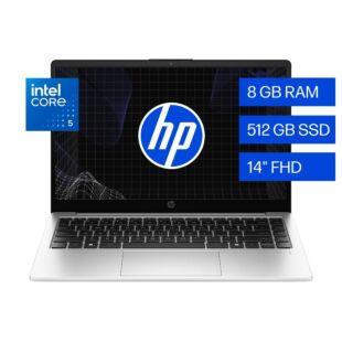 Laptop HP 240R G10 de 14", Windows 11 Home Single Language,  Intel® Core i5, 8GB RAM, 512GB Unidad de estado solido - 14" - Plata turbo (B77C3LT)