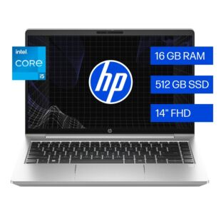 Laptop HP ProBook 440 G10 de 14", Windows 11 Pro, Intel® Core™ i5, 16GB, 512 GB SSD, Gráficos Intel® Iris® X - 14" - Plateado (B7KF7AT)