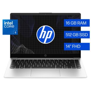 Laptop HP 240R de 14 pulgadas G10, Windows 11 Pro, Intel® Core™ i5, 16GB, 512 GB Unidad de estado sólido, Tarjeta gráfica Intel® - 14" - Plata turbo (B8JV2LT)