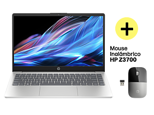 Laptop HP 14-em0251la, AMD Ryzen 5, 8 GB RAM, 512 GB SSD, 14" FHD, Windows 11 Home - 14" - Plateado natural (B9TM0LA)
