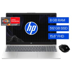Laptop HP 15-fc0233la, AMD Ryzen 3, 8 GB RAM, 512 GB SSD, 15.6" FHD, Windows 11 Home - 15.6" - Cubierta dorada cálida, base y marco de teclado en plata natural (B9TN7LA)