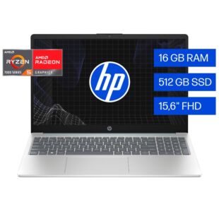 Laptop HP  15-fc0253la, Windows 11 Home Single Language, AMD Ryzen™ 5, 16 GB, 512 SSD, Gráficos AMD Radeon™ - 15.6" - Cubierta azul claro de luna, base y marco de teclado en plata natural (B9TP5LA)