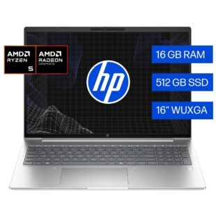 Laptop HP ProBook 4 G1ah, 16", Windows 11 Pro, AMD Ryzen™ 5, 16GB RAM, 512GB SSD, WUXGA, Plateado - 16" - Plateado (BZ2F6AT)