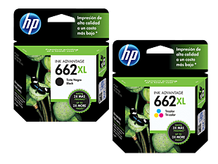 Cartucho de Tinta HP 662XL Negra Original + 662XL Tricolor Original (CZ105AL-1)