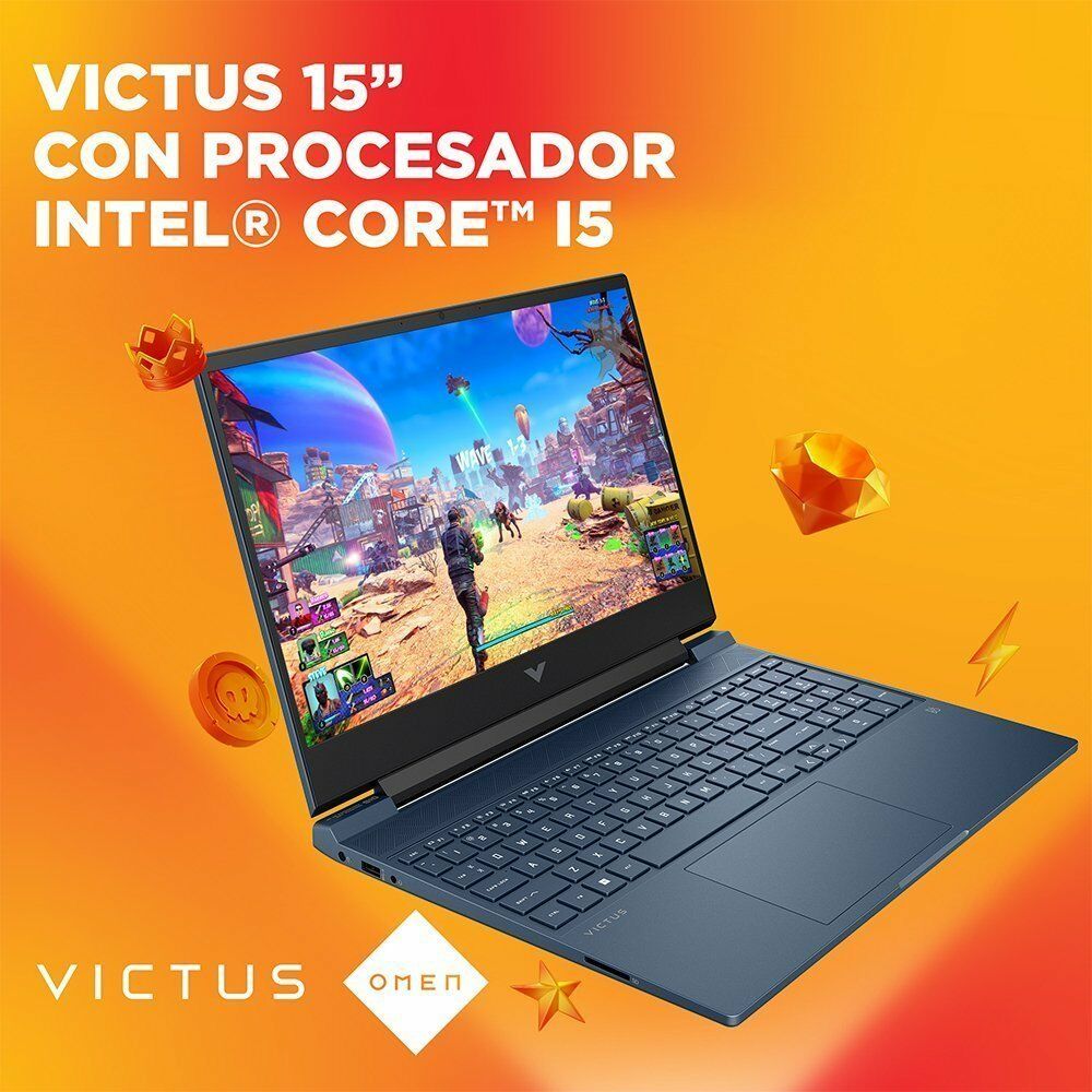 Laptop Gamer HP Victus 15-FA0022LA Intel Core i5-12450H / 16GB / SSD 512GB / RTX3050 V4GB / 15.6"/ W11h