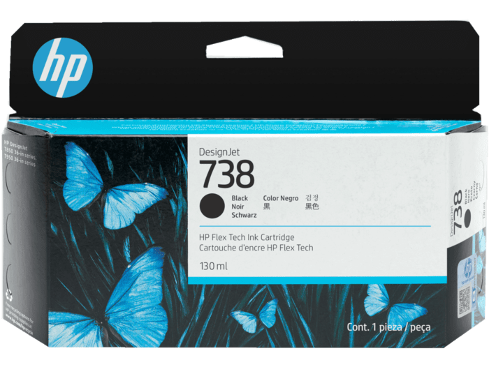 Cartucho de tinta DesignJet HP 738 de 130 ml negro (498N4A)