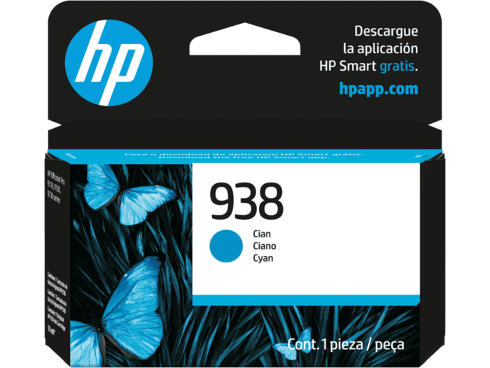 Cartucho de Tinta HP 938 Cian Original (4S6X5PL)