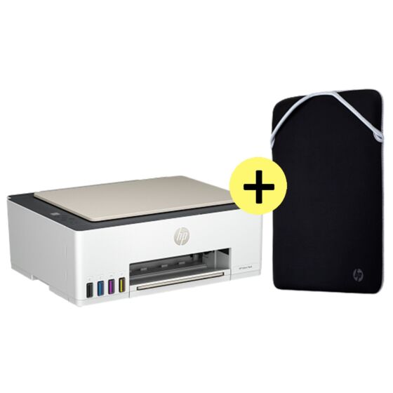 Impresora Multifuncional HP Smart Tank 523 + Funda HP 15 Protección Reversible (Negro/Plateado) (4A8S2A)