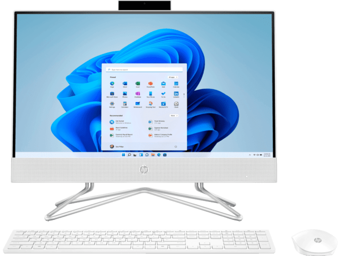 All in One HP 22-dd0542la - 21.5-inch (54.61 cm) - Blanco nieve (6K4Z5LA)