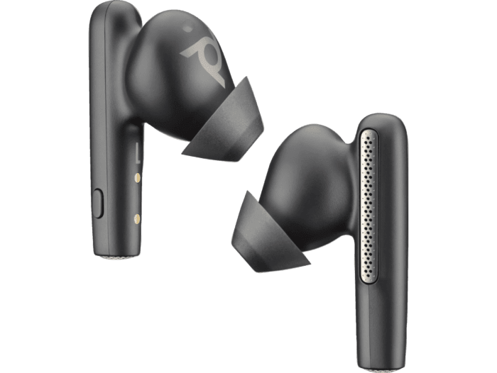 Audífonos HP Poly Voyager Free 60+ UC, negro carbón + adaptador BT700 USB-C + estuche de carga con pantalla táctil (7Y8G4AA)