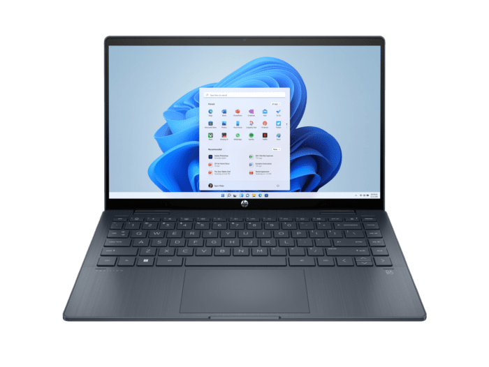 Laptop HP Pavilion x360 2 en 1 14-ek1011la, Intel Core i5, 8 GB RAM, 512 GB SSD, 14" Táctil FHD, Windows 11 Home - 14" - Marco del teclado y cubierta en azul espacial, y base en gris ceniza (B69KJLA)
