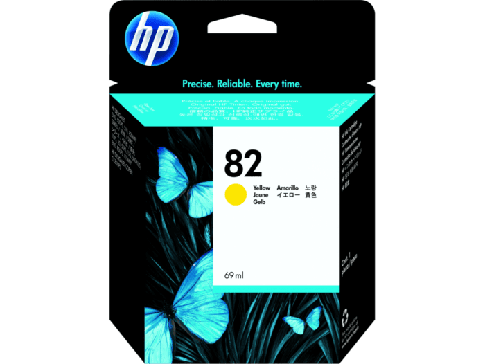 Cartucho de Tinta HP 82 Amarilla DesignJet Original (C4913A) - Center facing