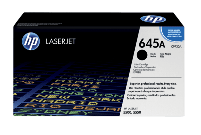 Cartucho de Tóner HP 645A Negro LaserJet Original (C9730A) - Center facing