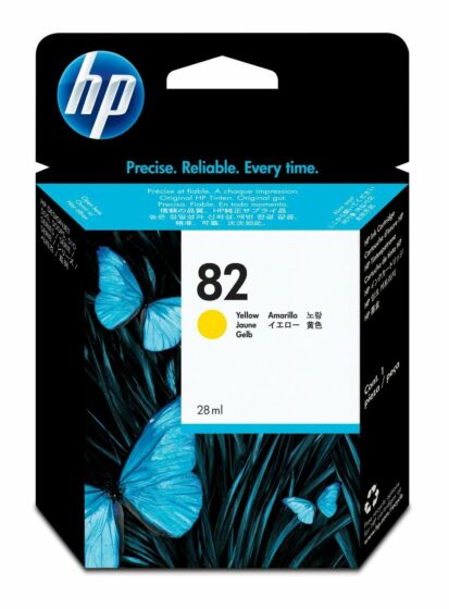 Cartucho de Tinta HP 82 Amarillo DesignJet Original  (CH568A) - Center facing