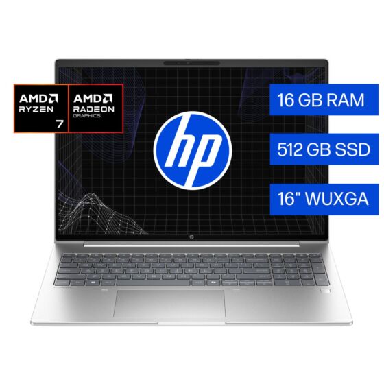 Laptop HP ProBook 4 AIG1a, 16", Windows 11 Pro, AMD Ryzen™ 7, 16GB RAM, 512GB SSD, WUXGA, Pike silver, AI PC - 16" - Pike silver (D6UA1AT)