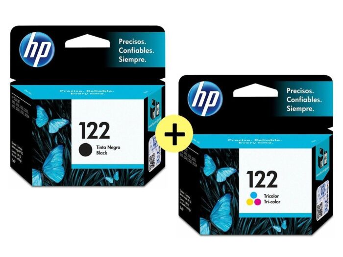 Cartucho de Tinta HP 122 Negra Original + 122 Tricolor Original (CH561HL-1)