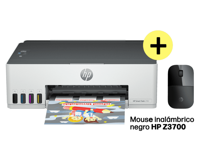 Impresora HP Smart Tank 210, Tinta Continua, Color, Wifi, Smart App, Dúplex (3D4L3A) (3D4L3A)