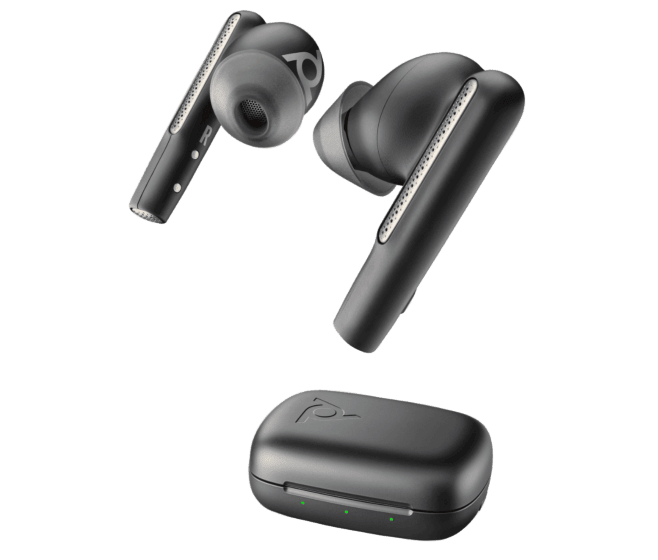 HP Poly Earbuds Voyager Free 60 UC, color negro + adaptador USB-C BT700 + estuche de carga básico (7Y8M0AA) (HP-7Y8M0AA)