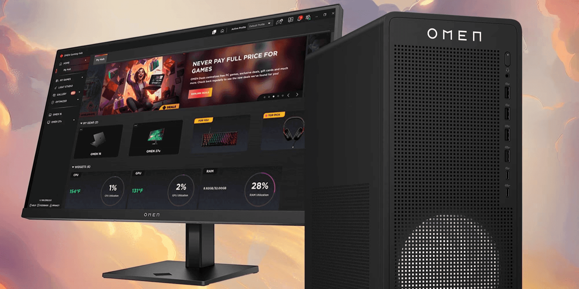 Monitor HP OMEN con alta tasa de refresco para jugadores competitivos 