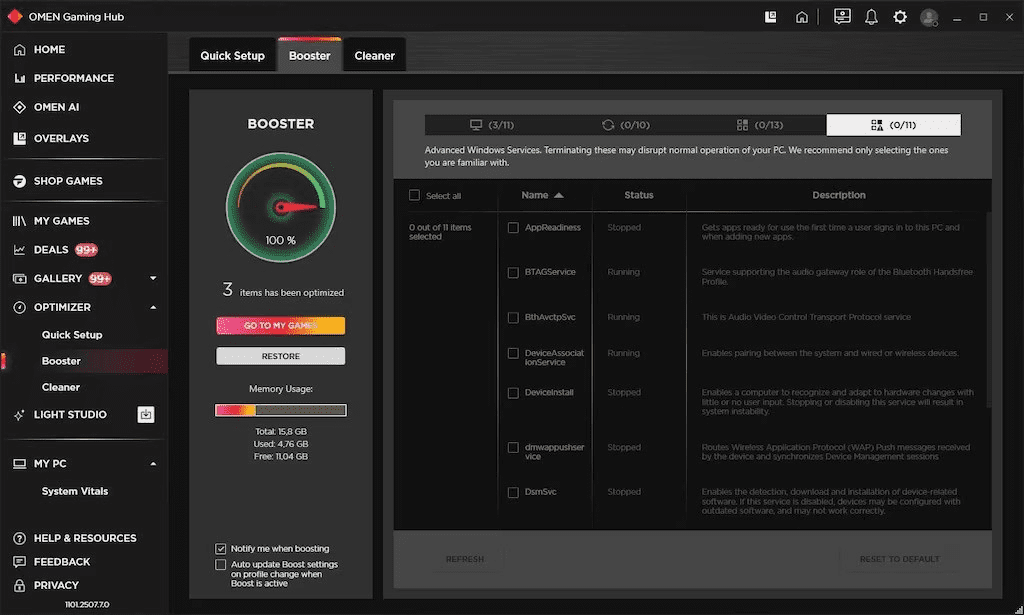 HP Omen Gaming Hub