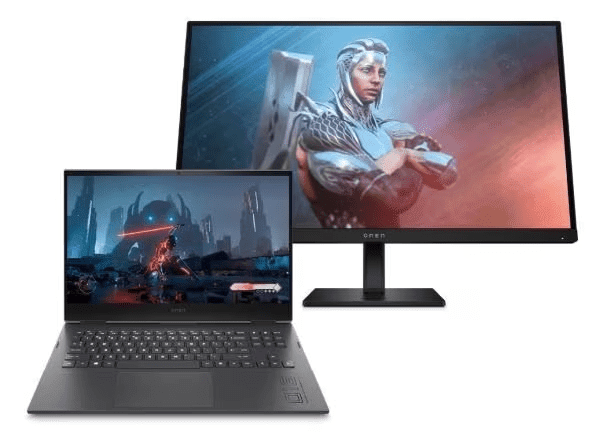 Combo de monitor y laptop gamer HP OMEN
